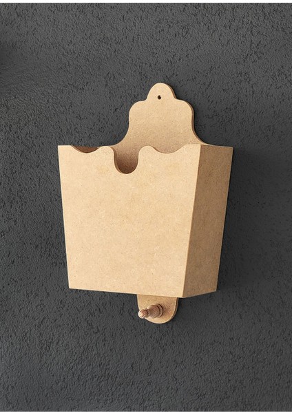 Boyanabilir Ham Mdf Askılı Kapı Önü Gazetelik ve Çiçeklik, Şık ve Fonksiyonel Tasarım