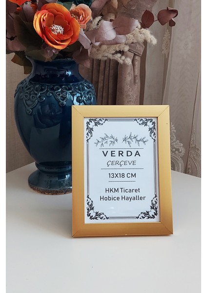 13X18 cm Fotoğraf Çerçevesi! Ahşap Ayaklı Pvc Camlı Dekoratif Masaüstü Çerçeve! Gold Renk modelleri