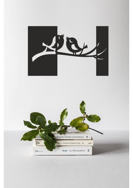 Siyah Ahşap Kuşlar Duvar Dekoru, Şık ve Doğal Dekoratif Tablo fiyatları