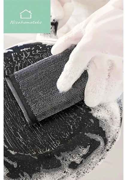 4'lü Paslanmaz Çelik Bulaşık Süngeri Seti, Siyah, Dayanıklı ve Pratik Kullanım fiyatları