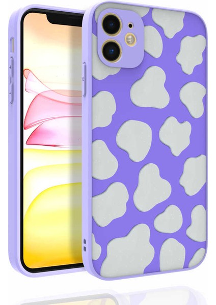 iPhone 11 Uyumlu Desenli Kamera Korumalı Parlak Vlmr Nora Kapak-No6