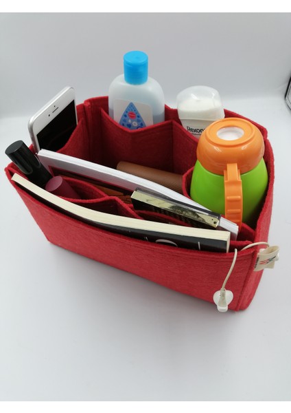 Tek Suluklu Canta Icı Duzenleyıcı Kırmızı Renk