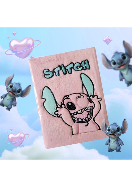 Disney Stitch 3D Pembe Peluş Kapaklı Defter – Çizgili A5 Notebook | Fancy Space fiyatları
