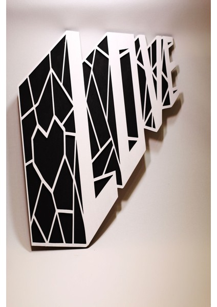 Siyah Love Duvar Dekoru, Şık ve Modern Tasarım