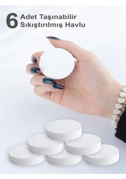 6'lı Suda Büyüyen Sıkıştırılmış Havlu Seti, Pratik ve Şık Temizlik Çözümü fırsatları