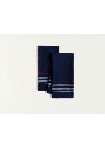 Lacivert 2'li Kurulama Bezi, Yumuşak ve Pratik Temizlik Için Ideal Seçenek