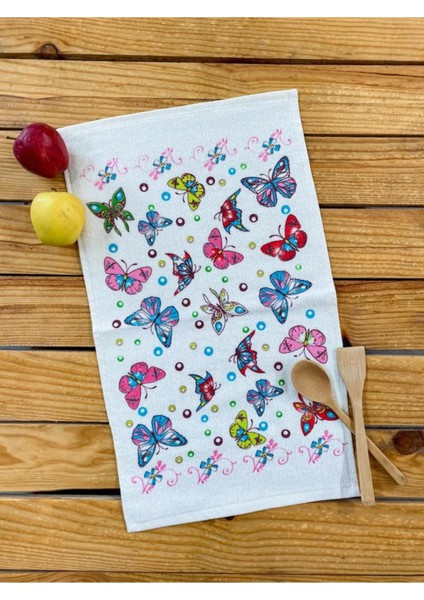 Renkli %100 Pamuk Mutfak Havlusu, Yüksek Emiş, Yumuşak Doku, 30X50, 3 Lü Set