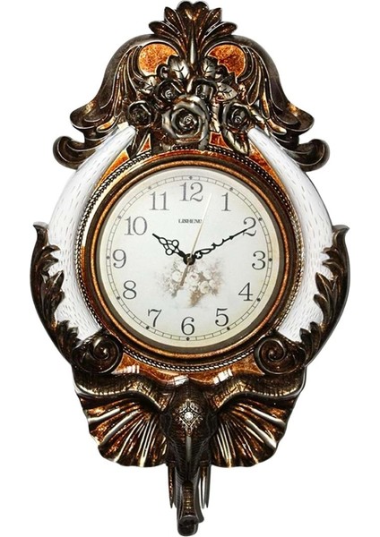 Duvar Saati Fil Temalı Büyük Polyester Saat Koy No.3 40 x 67 cm