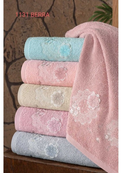 Renkli 30X50 cm 3D Nakışlı %100 Bukle Mutfak Havlusu 6'lı Set