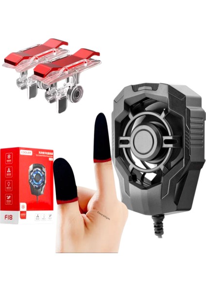Telefon Soğutucu Fan LED Siyah F18 Işlemcilerinizi Soğutmak Için Tasarlanmış, 3 Lüset