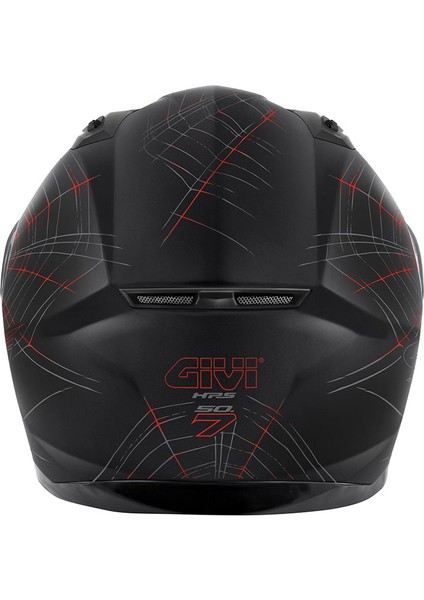 50.7 Phobıa Mat Siyah-Kırmızı Kapalı Motosiklet Kaskı modelleri