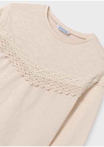 Kız Çocuk Bej T-Shirt Uzun Kollu fiyatları