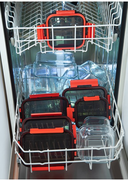 Sımax Yüksek Kaliteli Borosilikat Cam Saklama Kabı – Sızdırmaz Kapaklı, Fırına Uygun fiyatları