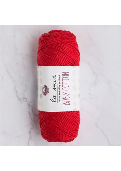 La Mia Baby Cotton Kırmızı El Örgü Ipi - L033 - 33634