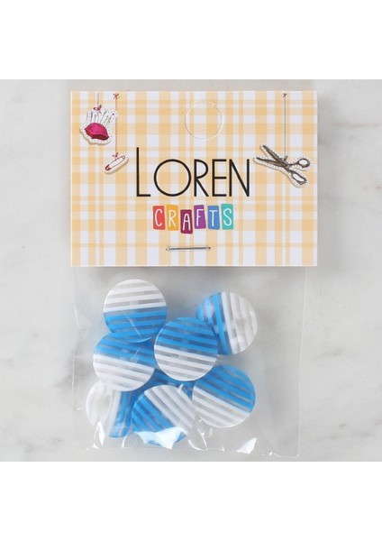 Loren Crafts 8'li Desenli Düğme - 1085