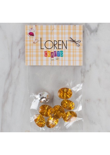 Loren Crafts Hardal Sarısı 8 Li Düğme - 242