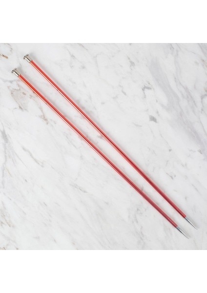 Rythm 5mm Kırmızı Renkli Metal Örgü Şişi