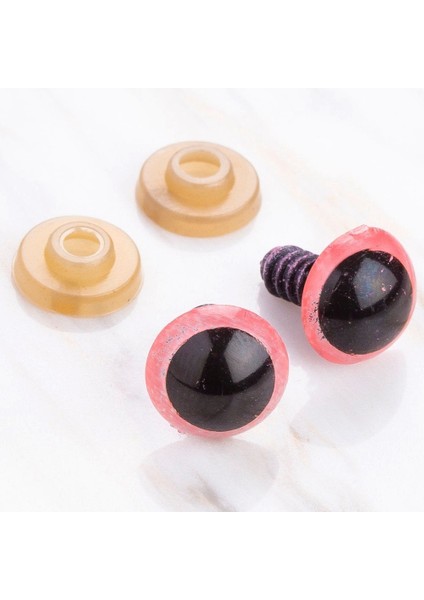 12 mm Pembe 5 Çift Amigurumi Göz