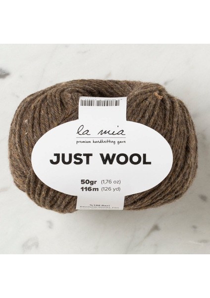 Just Wool Kahverengi El Örgü Ipi - LT013 - 33831