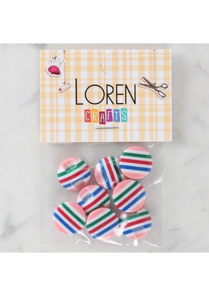 Crafts 8'li Desenli Düğme - 1103