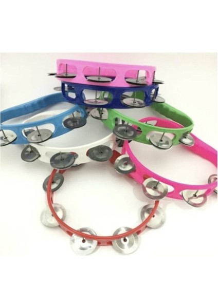 Turuncu Kına Gecesi Malzemeleri 30 Adet Plastik Metal Zilli Nedime Tef