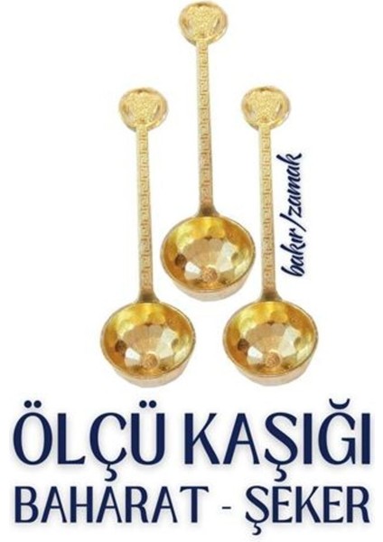 3'lü Renkli Şeker ve Ölçü Kaşığı Vintage Tasarım, Şık ve Kullanışlı Set