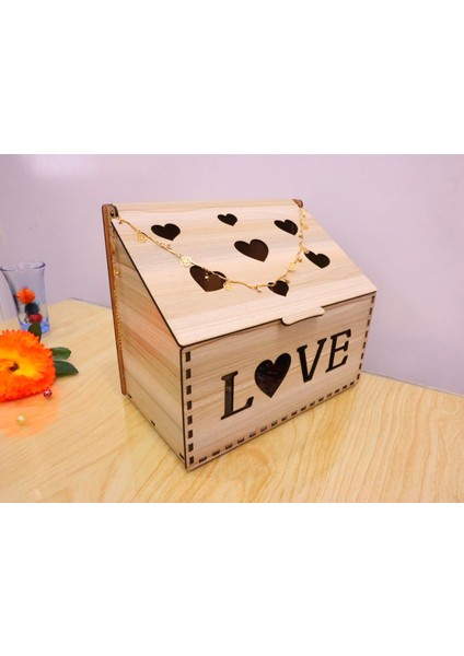Ahşap – Mdf Love Takı Kutusu – Çok Amaçlı Kutu