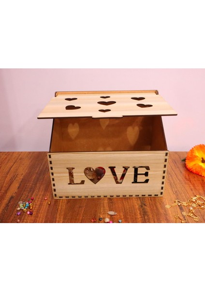 Ahşap – Mdf Love Takı Kutusu – Çok Amaçlı Kutu fırsatları