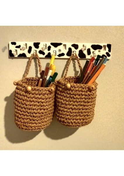 Kahverengi Ikili Duvar Süsü Seti, Çocuk Odası ve Alanlara Şık Dekorasyon.