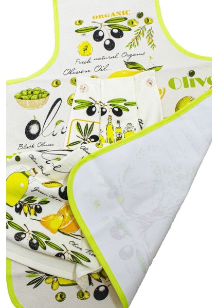 Yeşil Mutfak Önlüğü ve Havlusu Seti, Su Geçirmez, Şık ve Kullanışlı fiyatları