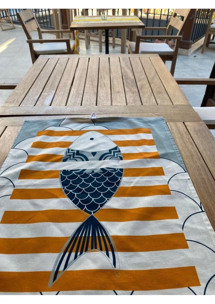 52X65CM Pamuk Dokuma Kumaş, Balık Pulu Desenli, Mutfak Kurulama Bezi modelleri