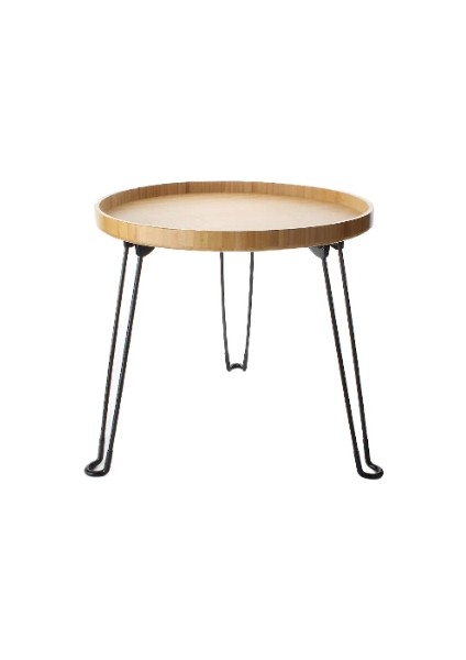 Bambu Metal Ayaklı Katlanabilir Yuvarlak Masa - 42 x 41.5 x 2.5 cm fiyatları