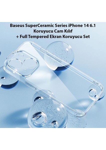 Baseus Superceramic Series iPhone 14 6.1 Koruyucu Cam Kılıf + Full Tempered Ekran - NX9842-9933 fiyatları
