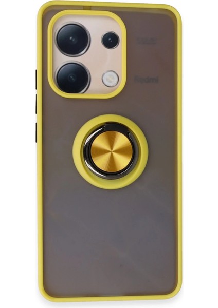 Xiaomi Redmi Note 13 4g Kılıf Montreal Yüzüklü Silikon Kapak - Sarı - NX2457-6147