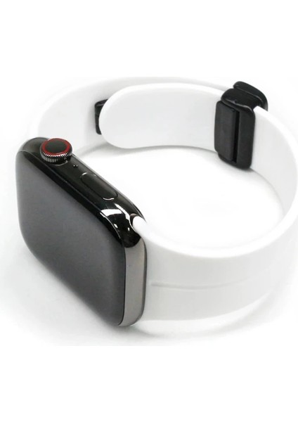 Ally Apple Watch 7-8 41MM 6-5-4 40MM Manyetik Uçlu Silikon Kayış Kordon 3-2-1 38M - NX8682-5905 modelleri