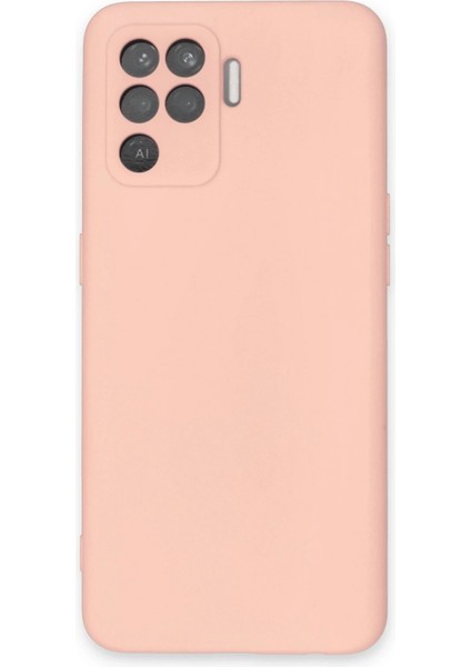 Oppo Reno 5 Lite Kılıf Nano Içi Kadife Silikon - Pudra - NX6351-2623