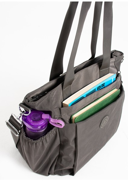 Sn 4017 Suya Dayanıklı Çok Bölmeli Krinkıl Çanta Kol Çantası Omuz