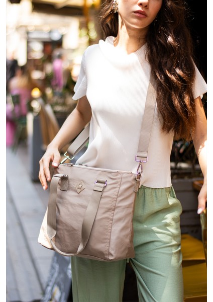 Sn 4012 Suya Dayanıklı Çok Bölmeli Krinkıl Çanta Kol Çantası Omuz