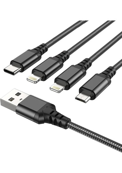 Hoco X76 4in1 Type-C + iPhone Lightning + Micro USB 2A Şarj KABLOSU-(1903) - NX8903-2297 modelleri