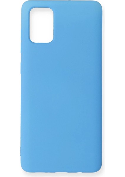 Samsung Galaxy A71 Kılıf Nano Içi Kadife Silikon - Mavi - NX5533-5337
