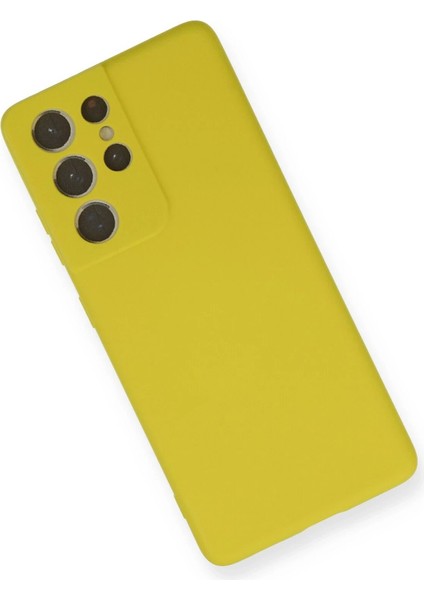 Samsung Galaxy S21 Ultra Kılıf Nano Içi Kadife Silikon - Sarı - NX7884-1911 modelleri