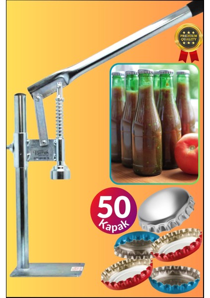 Şişe Kapatma Aleti, Gazoz ve Soda Kapağı Kapama Makinası, Kullanışlı ve Dayanıklı