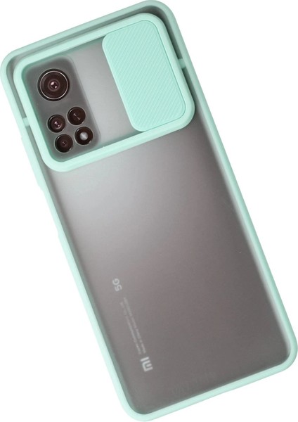 Xiaomi Mi 10T Kılıf Palm Buzlu Kamera Sürgülü Silikon - Turkuaz - NX9862-2275 modelleri