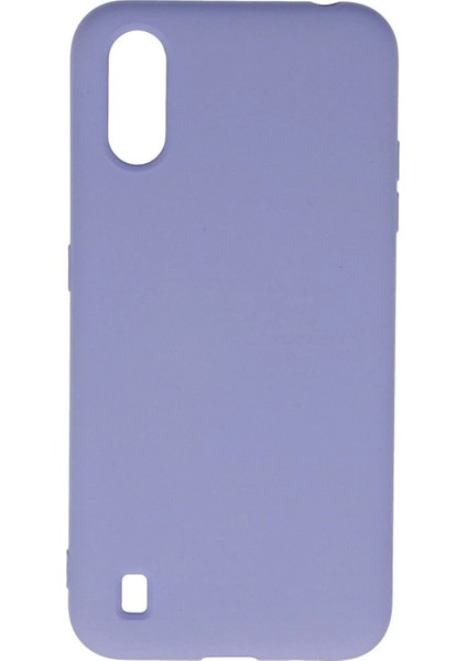 Samsung Galaxy A01 Kılıf Nano Içi Kadife Silikon - Lila - NX9370-4301