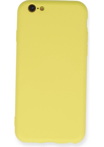 iPhone 6 Kılıf Nano Içi Kadife Silikon - Sarı - NX5185-4790