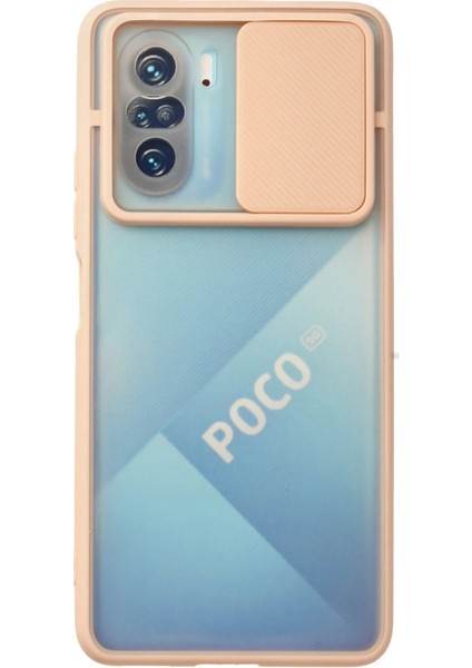 Xiaomi Poco F3 Kılıf Palm Buzlu Kamera Sürgülü Silikon - Pembe - NX4279-4925