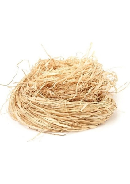 Sarı ve Pembe Doğal Rafya Ipi, Şık ve Kullanışlı 300 gr Paket