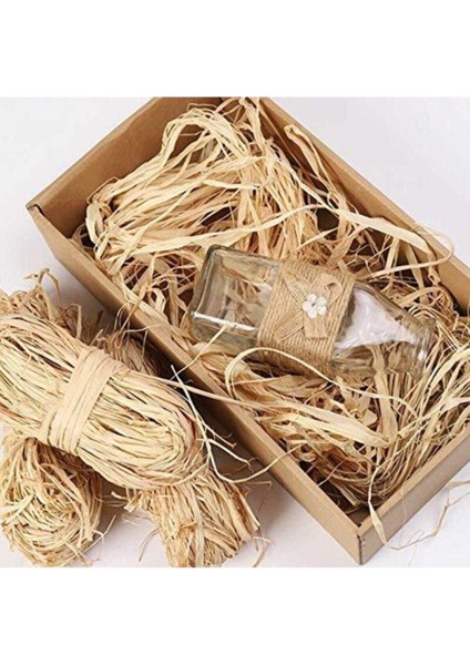 Sarı ve Pembe Doğal Rafya Ipi, Şık ve Kullanışlı 300 gr Paket fiyatları