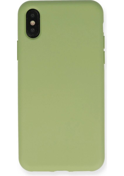 iPhone Xs Max Kılıf Nano Içi Kadife Silikon - Yeşil - NX4601-8032