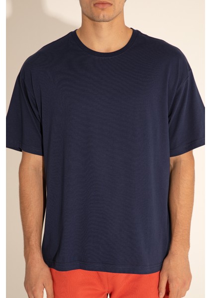Erkek Lacivert Tişört 50287046-VR033